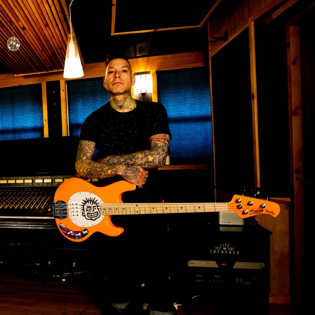 Sterling By Music Man Mike Herrera Signature StingRay Electric Bass Guitar - Orange Creamsicle