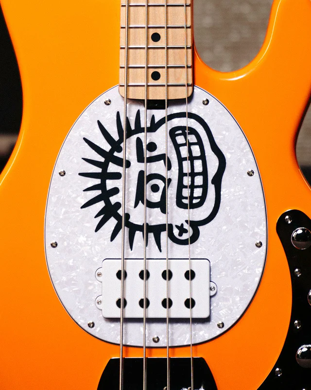 Sterling By Music Man Mike Herrera Signature StingRay Electric Bass Guitar – Orange Creamsicle